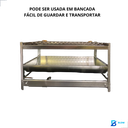 Ver imagem 3 de Churrasqueira Portatil Casa Camping Pescaria Espetos 55x27 Slim S2