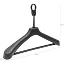 Ver imagem 4 de 50 Cabides Antifurto 42cm Social Roupas Plástico Preto Adulto Hotel Reforçados