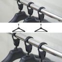 Ver imagem 3 de 50 Cabides Antifurto 42cm Social Roupas Plástico Preto Adulto Hotel Reforçados