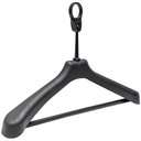Ver imagem 1 de 50 Cabides Antifurto 42cm Social Roupas Plástico Preto Adulto Hotel Reforçados