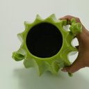 Ver imagem 6 de Vaso Decorativo Cachepô Enfeite Cerâmica Verde 26x22x22cm Cactus