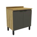 Ver imagem 7 de Conjunto de Cozinha Compacta Modulada 2 Peças com Tampo de 25mm Magnolia Yescasa Marrom/Mel/Grafite