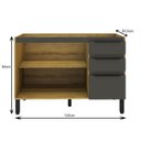Ver imagem 6 de Conjunto de Cozinha Compacta Modulada 2 Peças com Tampo de 25mm Magnolia Yescasa Marrom/Mel/Grafite