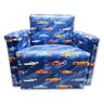Poltrona Infantil Sofazinho Reforçada Decoração Modelos Carrinhos Azul - 1