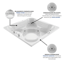 Ver imagem 4 de Spa com Hidromassagem Flower Spacril Ouro Fino com Aquecedor e Cromoterapia LED 180x180cm 4 Lugares em Acrílico Branco 220V