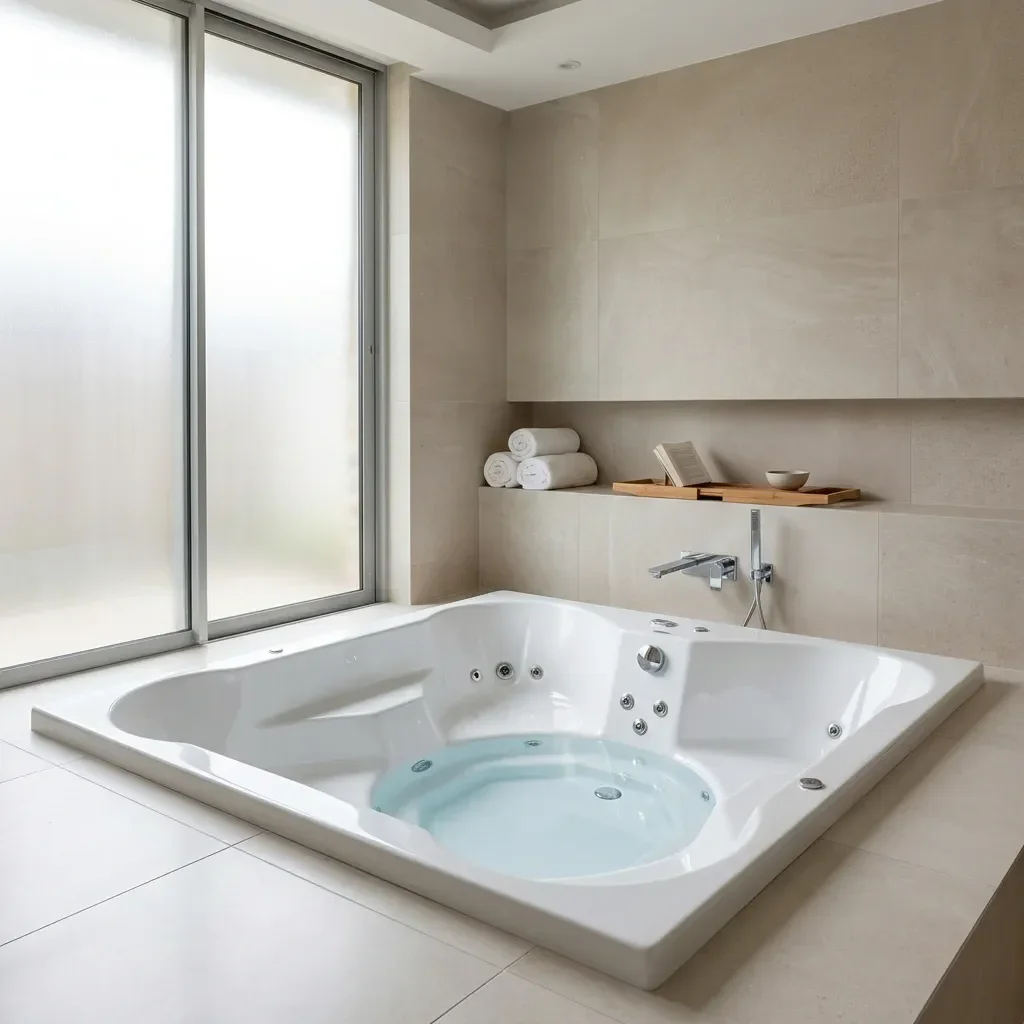 Ver imagem 1 de Spa com Hidromassagem Flower Spacril Ouro Fino com Aquecedor e Cromoterapia LED 180x180cm 4 Lugares em Acrílico Branco 220V