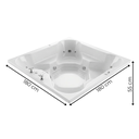 Ver imagem 3 de Spa com Hidromassagem Flower Spacril Ouro Fino com Aquecedor e Cromoterapia LED 180x180cm 4 Lugares em Acrílico Branco 220V