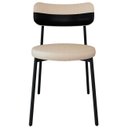 Ver imagem 6 de Cadeira de Jantar Estofada Kit 4 Nyka M25 Linho Areia/preto - Mpozenato