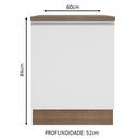 Ver imagem 5 de Balcão Glamy 60 cm 1 Porta Rustic e Branco Madesa