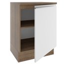 Ver imagem 2 de Balcão Glamy 60 cm 1 Porta Rustic e Branco Madesa