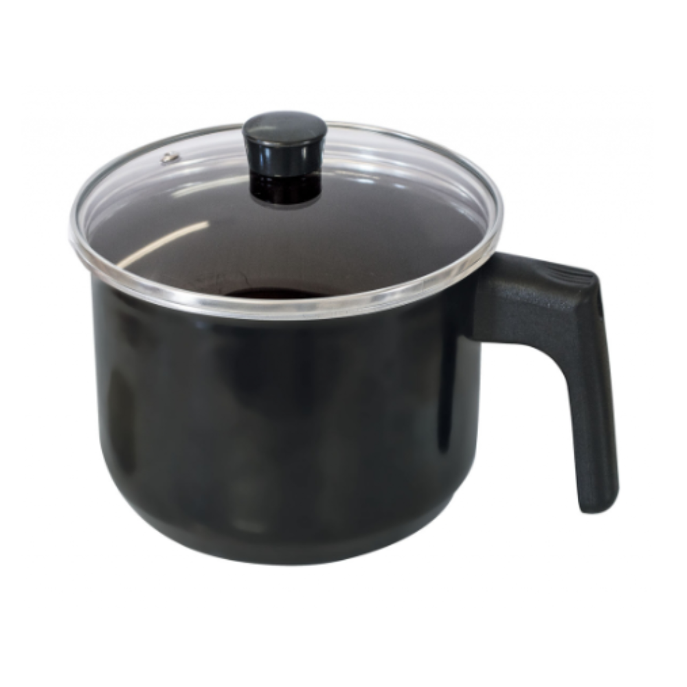 Caneca Esmaltada Preta 2l Indução Cooktop Elétrico a Gás - 1