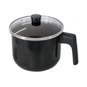 Ver imagem 1 de Caneca Esmaltada Preta 2l Indução Cooktop Elétrico a Gás