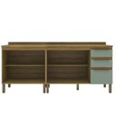 Ver imagem 3 de Cozinha Compacta Modulada 2 Peças com Tampo 25mm Magnolia Yescasa Marrom/Mel/Verde