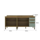 Ver imagem 4 de Cozinha Compacta Modulada 2 Peças com Tampo 25mm Magnolia Yescasa Marrom/Mel/Verde