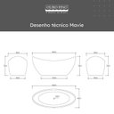 Ver imagem 3 de Banheira de Imersão 160CMX75CM Mavie Ouro Fino Branco