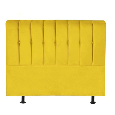 Cabeceira para Cama Box Casal 1,40 Cm Kiara:amarelo