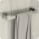 Ver imagem 1 de Porta Toalha Rosto Com Adesivo Suporte Banheiro Inox ELG