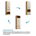 Ver imagem 4 de Armário Multiuso 2 Portas 1 Gaveta 61,70cm 100% MDF Pupilo Espresso Móveis Bege/Off White/Amêndoa