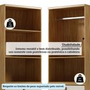 Ver mais imagens de Armário Multiuso 2 Portas 1 Gaveta 61,70cm 100% MDF Pupilo Espresso Móveis Bege/Off White/Amêndoa