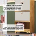 Ver imagem 7 de Armário Multiuso 2 Portas 1 Gaveta 61,70cm 100% MDF Pupilo Espresso Móveis Bege/Off White/Amêndoa