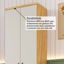 Ver imagem 6 de Armário Multiuso 2 Portas 1 Gaveta 61,70cm 100% MDF Pupilo Espresso Móveis Bege/Off White/Amêndoa