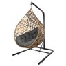 Cadeira Balanço Ninho Suspenso Gota Tramado com Suporte e Almofada Impermeável Acesse Móveis - 2
