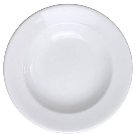 Prato Fundo Redondo 23,5cm Bar Hotel Germer em Porcelana Branca