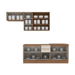 Cozinha Compacta 5 Pç com Tampo para Cooktoop Yasmin Espresso Móveis - 3