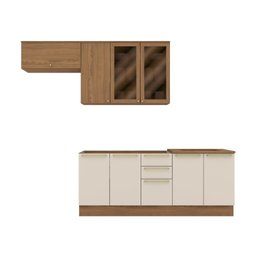 Cozinha Compacta 5 Pç com Tampo para Cooktoop Yasmin Espresso Móveis - 2