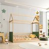 Cama Montessoriano Casinha Garden com Grade Dupla Casatema MadeiraOriginals - 1
