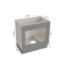 Ver imagem 3 de Balcão para Forno de Embutir Planejado 80cm sem Tampo Arizona CabeCasa MadeiraOriginals Cinza/Branco