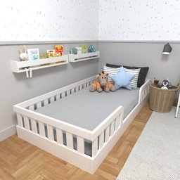 Conjunto Infantil de Cama Montessoriana e Escrivaninha com Regulagem de Altura - 5