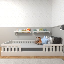 Conjunto Infantil de Cama Montessoriana e Escrivaninha com Regulagem de Altura - 6