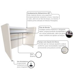 Conjunto Infantil de Cama Montessoriana e Escrivaninha com Regulagem de Altura - 15