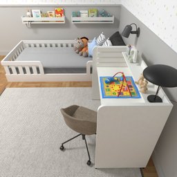Conjunto Infantil de Cama Montessoriana e Escrivaninha com Regulagem de Altura - 8
