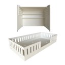 Ver imagem 3 de Conjunto Infantil de Cama Montessoriana e Escrivaninha com Regulagem de Altura Branco