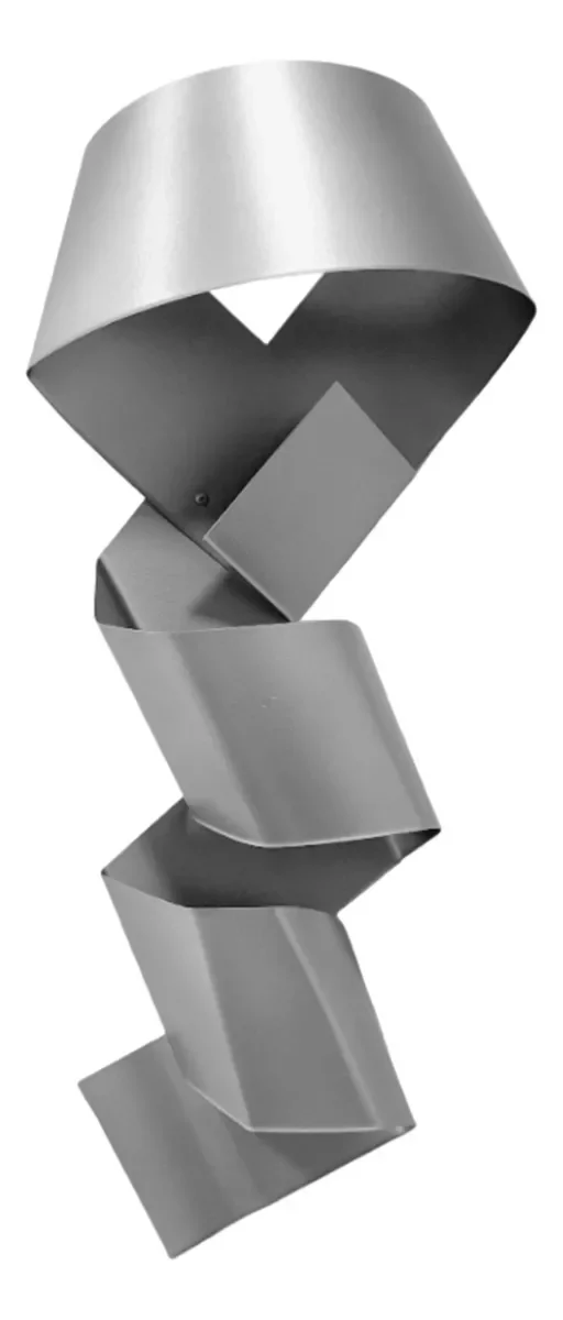 Decoração Escultura de Parede de Metal Exclusivo no Brasil Home Decor Prata Velho - 1