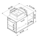 Ver imagem 5 de Gabinete de Banheiro Suspenso com Cuba 80cm P1007 Grafite