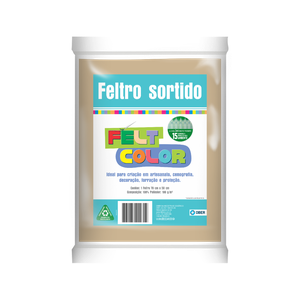 Feltro Feltcolor Liso Pele - 70cm X 50cm