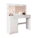 Ver imagem 2 de Penteadeira Com Espelho 1 Porta 2 Gavetas 120cm Branco Jasper Shop Jm