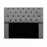 Cabeceira Mirage Para Cama Box Queen Size 160cm com Capitonê Suede - Ecotec Decor:Cinza - 1