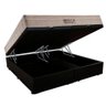 Cama Box Baú King Suede Bipartido + Colchão Ortobom Airtech Molas Ensacadas 193x203x65 Cor:preto - 6