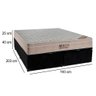 Cama Box Baú King Suede Bipartido + Colchão Ortobom Airtech Molas Ensacadas 193x203x65 Cor:preto - 3