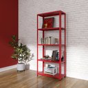 Ver imagem 2 de Estante com Estrutura Metalica Armazenagem Pre Mold 2000mm s/Ref Epl-5A-Vu Vermelho