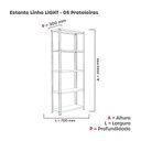 Ver imagem 3 de Estante com Estrutura Metalica Armazenagem Pre Mold 2000mm s/Ref Epl-5A-Vu Vermelho