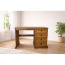 Ver imagem 1 de Escrivaninha 4 Gavetas Madeira Maciça Cera Castanho –cancun Cera Castanho