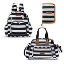 Ver imagem 1 de Kit Bolsa Everyday + Mochila Noah + Porta Carteira de Vacinação Brooklyn Preto Masterbag Baby Kit Ma