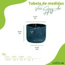 Ver imagem 2 de Vaso de Cerâmica Linha Violeta (12) Azul Burguina