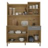 Armário de Cozinha Compacta Mdf 6 Portas 1 Gaveta Gênova Plus - Freijó/gris - 3
