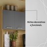 Armário de Cozinha Compacta Mdf 6 Portas 1 Gaveta Gênova Plus - Freijó/gris - 8